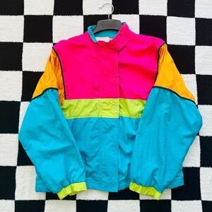 Vintage 80’s 90’s Retro Colorblock Windbreaker